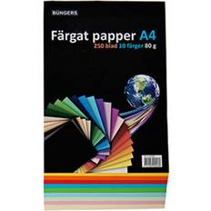 Kopipapir Bungers Färgat Papper A4 80g/m² 250stk