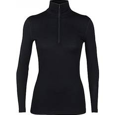 Icebreaker Toppe svedundertøj Icebreaker Merino 200 Oasis Long Sleeve Half Zip Thermal Top Women - Black