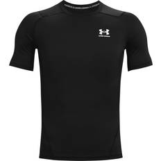 Elastan/Lycra/Spandex T-shirts Under Armour Men's HeatGear Short Sleeve T-shirt - Black/White
