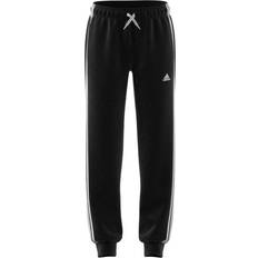 Joggingbukser - Stribede adidas Boy's Essentials 3-Stripes Fleece Joggers - Black/White (GQ8897)