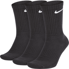 Nike Dame - Polyester Strømper Nike Everyday Cushioned Training Crew Socks 3-pack Unisex - Black/White