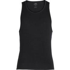 Elastan/Lycra/Spandex - Slim Toppe Icebreaker Merino Anatomica Tank Top - Black