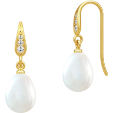 Julie Sandlau Perler - Sølv Øreringe Julie Sandlau Ocean Earrings - Gold/Pearl/Transparent