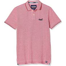 Superdry Poolside Pique Polo Shirt - Strong Bright Pink Speckled