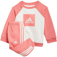 Pink - Stribede Tracksuits adidas Infant 3-Stripes Fleece Jogger Set - Hazy Rose/White (GM8974)