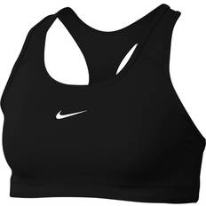 Nike Elastan/Lycra/Spandex BH'er Nike Dri-Fit Swoosh 1-Piece Pad Sports Bra - Black/White