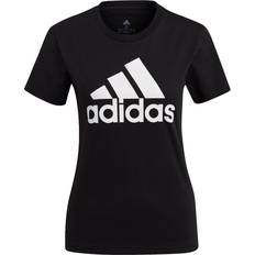 6 - XXS T-shirts adidas Women's Loungewear Essentials Logo T-shirt - Black/White