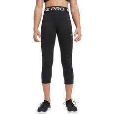 Nike Girl's Pro Capri Leggings - Black/White (DA1026-010)