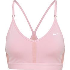 Nike Dri-FIT Indy Light-Support Padded V-Neck Sports Bra - Pink Glaze/Rust Pink/Pink Glaze/White