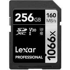 LEXAR 256 GB Hukommelseskort LEXAR Professional SDXC Class 10 UHS-I U3 V30 256GB (1066x)