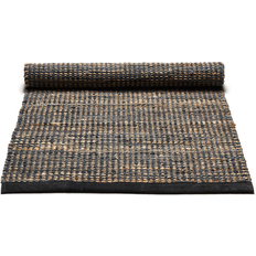 Rug Solid Jute/Leather Grå 65x135cm