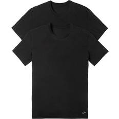 Nike Elastan/Lycra/Spandex Overdele Nike Shortsleeve Crewneck T-shirts 2-pack - Black/Black
