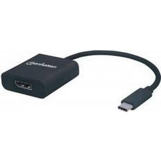 3,1 - DisplayPort-kabler Manhattan USB C-DisplayPort M-F Adapter