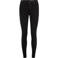 Noisy May Polyester Bukser & Shorts Noisy May Callie High Waist Skinny Fit Jeans - Black Denim