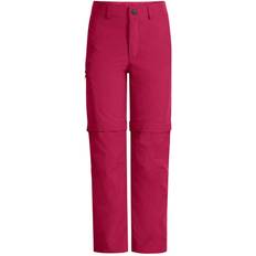 Piger Softshell-bukser Vaude Kid's Detective Antimos Zip-Off Pants - Crimson Red (422609770920)