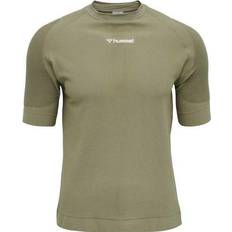 Hummel Elastan/Lycra/Spandex - Grøn T-shirts Hummel Cube Seamless T-shirt Men - Vetiver