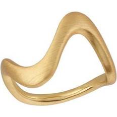 ByBiehl Sølv Smykker ByBiehl Wave Large Ring - Gold