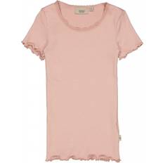 Wheat Rib T-Shirt Lace SS - Misty Rose 140 cm (0051d-007-2270)
