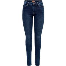 Only Carmen Life Reg Jogg Skinny Fit Jeans - Blue/Dark Blue Denim