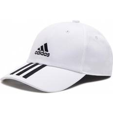 Adidas Herre Tilbehør adidas Baseball 3-Stripes Twill Cap Unisex - White/Black/Black