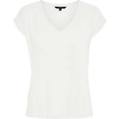 Vero Moda Dame - Polyester - S T-shirts Vero Moda V-neck Short Sleeved Top - White/Bright White