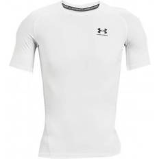 Elastan/Lycra/Spandex T-shirts Under Armour Men's HeatGear Short Sleeve T-shirt - White/Black