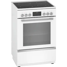 60 cm - Elektriske ovne - Sølv Glaskeramiske komfurer Bosch HKT59E120U Hvid, Sølv