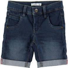 Shorts - Stretch Bukser Name It Sofus Slim Fit Long Denim Shorts - Blue/Medium Blue Denim (13150022)