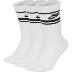 M Strømper Nike Sportswear Dri-FIT Everyday Essential Crew Socks 3-pack - White/Black