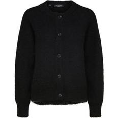 36 - Dame - M Trøjer Selected Wool Blend Cardigan - Black