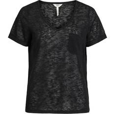 Object Sort T-shirts & Toppe Object Tessi V Neck T-shirt - Black
