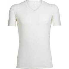 M - Nylon T-shirts Icebreaker Merino Anatomica Short Sleeve V Neck T-shirt - Snow
