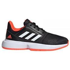 adidas Junior CourtJam Tennis - Core Black/Cloud White/Solar Red