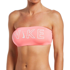 Nike Bikinitoppe Nike Swim Bandeau Bikini Top - Sunset Pink