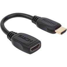 HDMI-kabler - Nikkel - Standard HDMI-standard HDMI Manhattan HDMI-HDMI M-F 0.2m