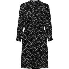 Selected 40 - Sort Kjoler Selected Damina Printed Long Sleeved Dress - Black
