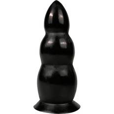 TPR Dildoer Sexlegetøj All Black Flame Dildo 23x8cm