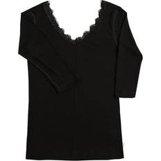 Dame - L - Silke Sweatere Joha Kate 3/4 Sleeve Blouse - Black