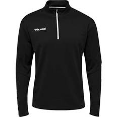 Hummel Herre Sweatere Hummel Authentic Half Zip Sweatshirt - Black/White