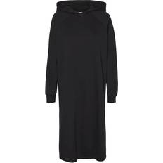 Noisy May Dame - Hoodies Sweatere Noisy May Long Sweat Dress - Black