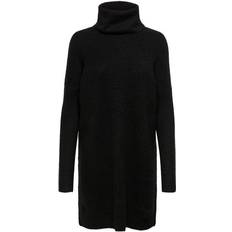 L - Uld Kjoler Only Jana Long Knitted Dress - Black