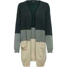 Only Grøn Trøjer Only Queen Long Knitted Cardigan - Green/June Bug