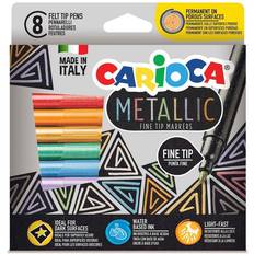 CARIOCA Metallic Fin Tip Markers 8-pack