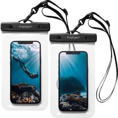 Grøn - Silikone Vandtætte covers Spigen A601 Smartphone Fully Waterproof Case upto 6.9-inch 2-Pack