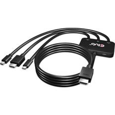 HDMI-kabler - USB C Club 3D HDMI/USB micro B-USB C/DisplayPort Mini/HDMI M-F Adapter