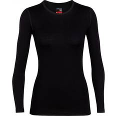 Icebreaker Toppe svedundertøj Icebreaker Merino 260 Tech Long Sleeve Crewe Thermal Top Women - Black