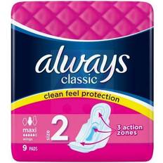 Always Menstruationsbeskyttelse Always Classic Maxi with Wings 9-pack