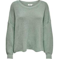 Only Grøn Sweatere Only Hilde Life Loose Knitted Pullover - Green/Jadeite
