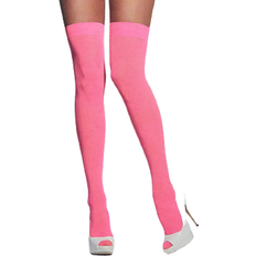 Damer - Tidstypiske Tilbehør Smiffys Knee Socks Neon Pink