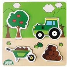 Lena Wooden Puzzle Tractor